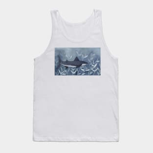 Whimsical Whale Shark in Watercolor Tank Top